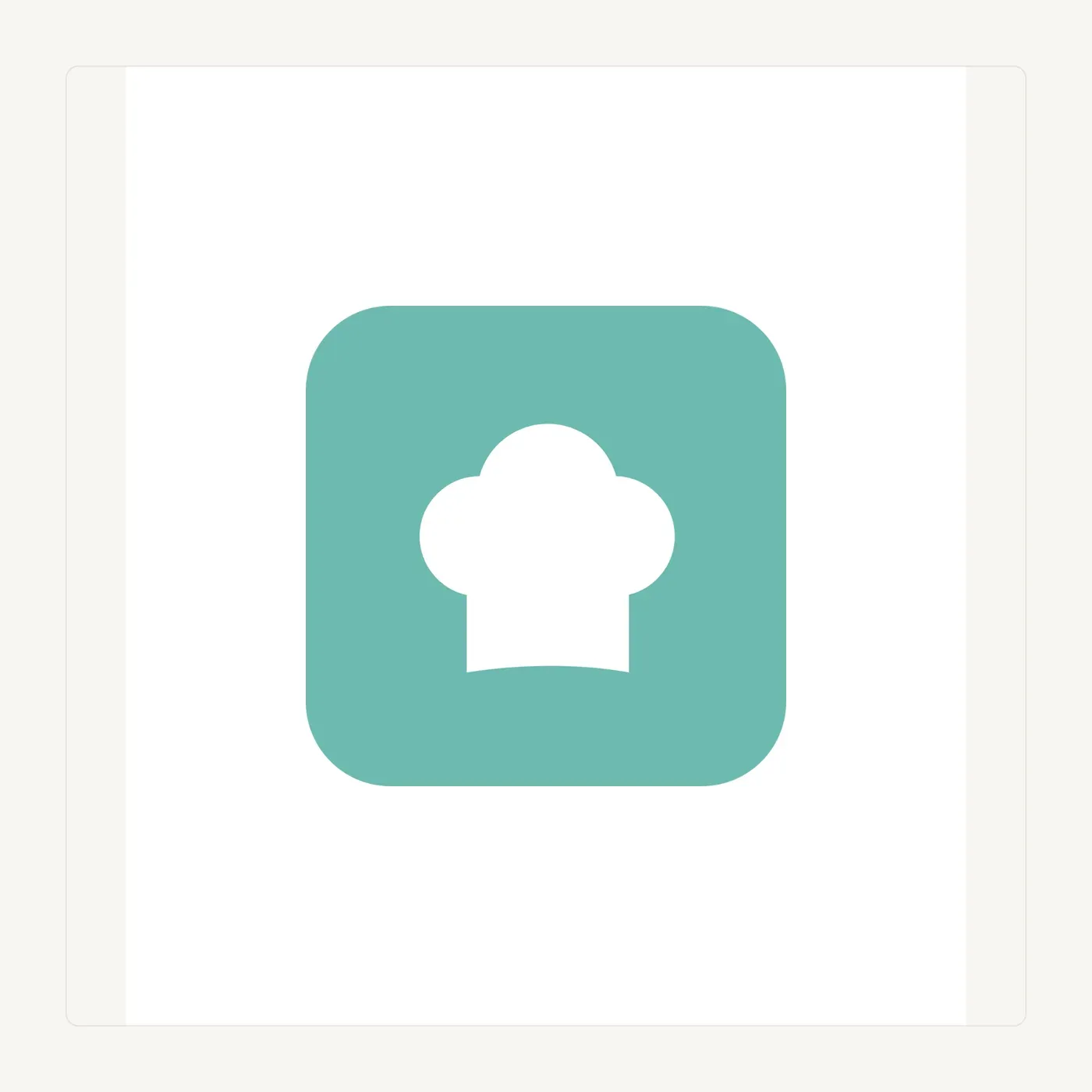 The Chef app icon, a white chef's hat on a mint rounded square.